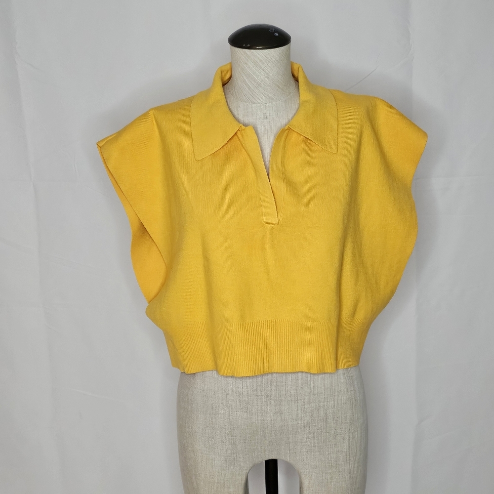 Polo Crop Top Sweater
